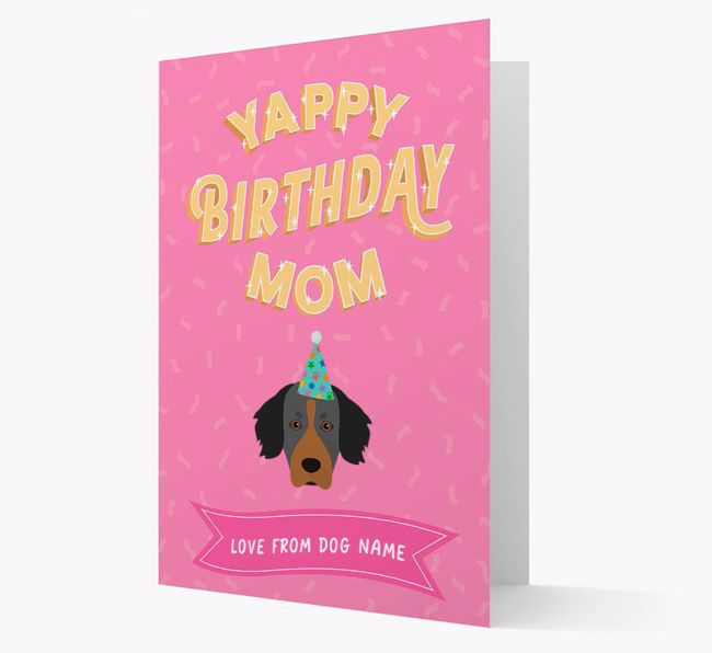 Yappy Birthday Mom : Personalized {breedCommonName} Card